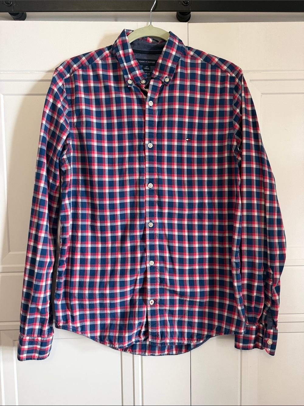 Tommy Hilfiger Red & Blue Plaid Button-Down Shirt